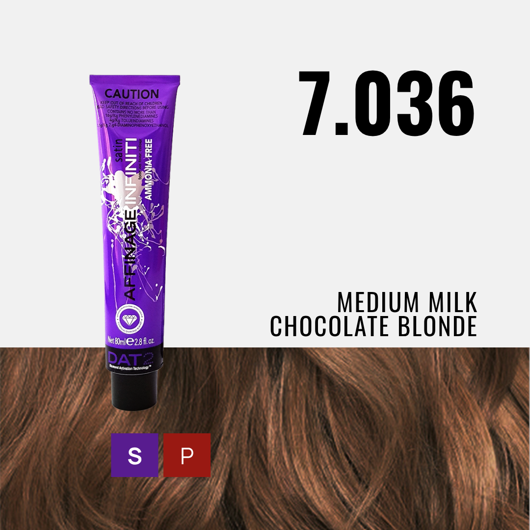 AF. Pro Satin 7.036 - Medium Milk Chocolate Blonde 80ml