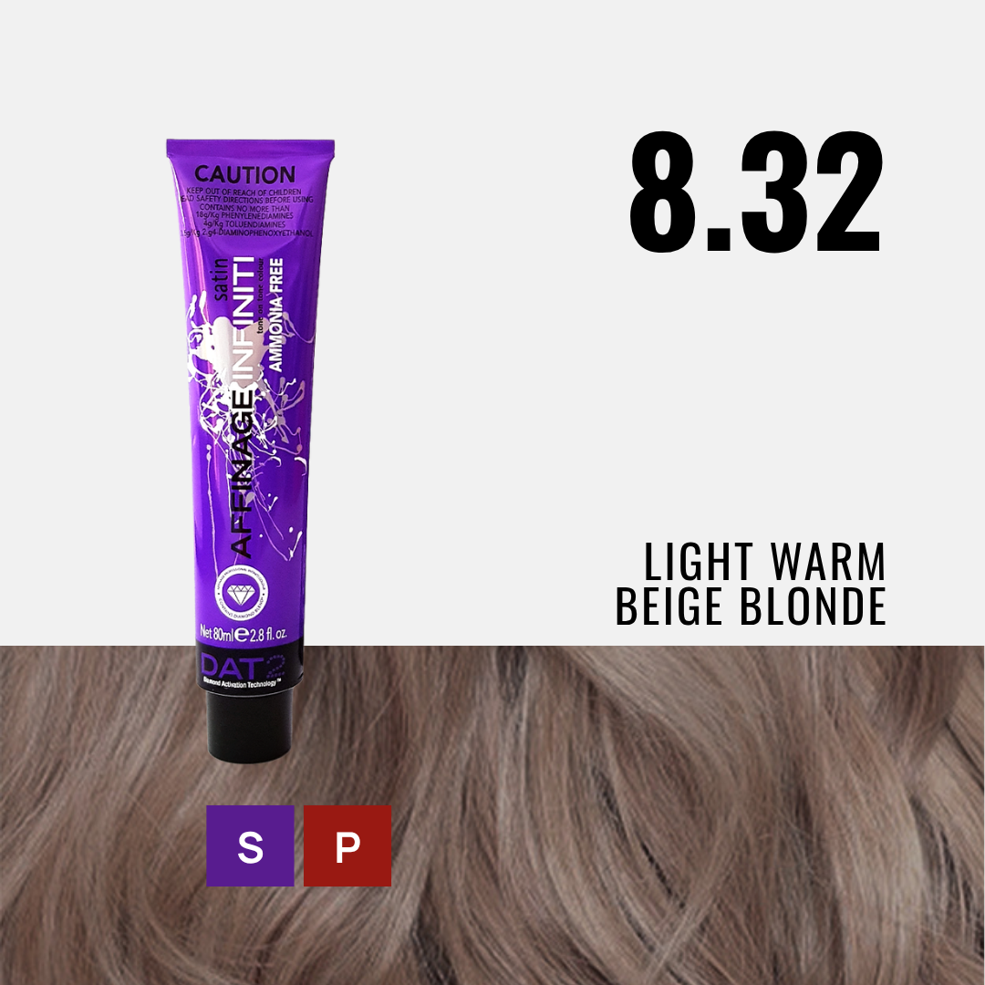 AF. Pro Satin 8.32 - Light Warm Beige Blonde 80ml