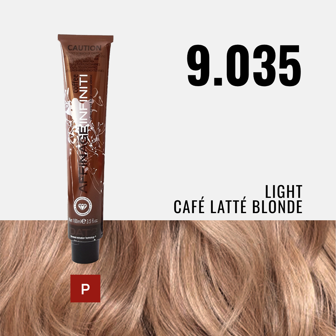 AF. Pro Infiniti 9.035 Permanent - Very Light Café Latté Blonde 100ml